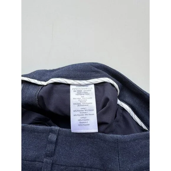 VERONICA BEARD Gracie Dark Indigo Stretch Denim Pintucked Bootcut Pants, Size 00 - Picture 14 of 15